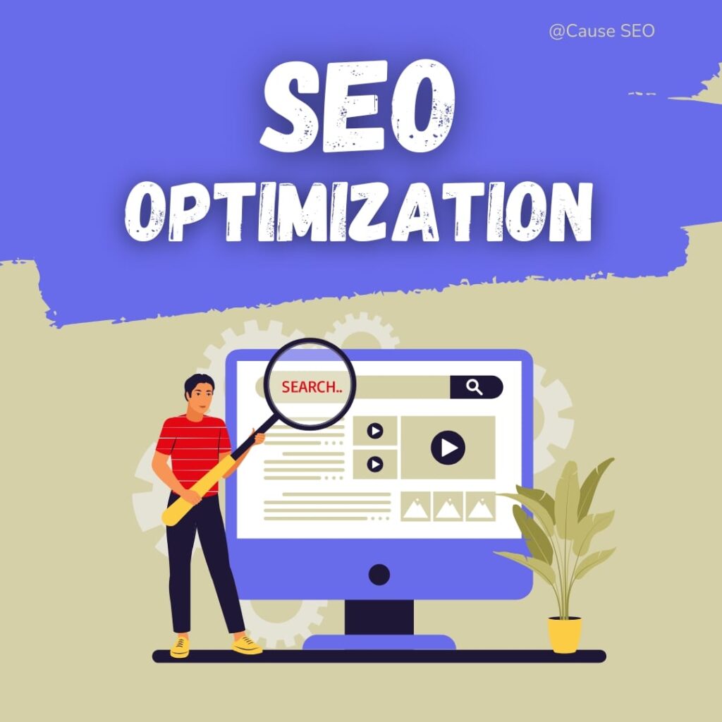 Dental SEO optimization with a person analyzing search results on a computer screen.
