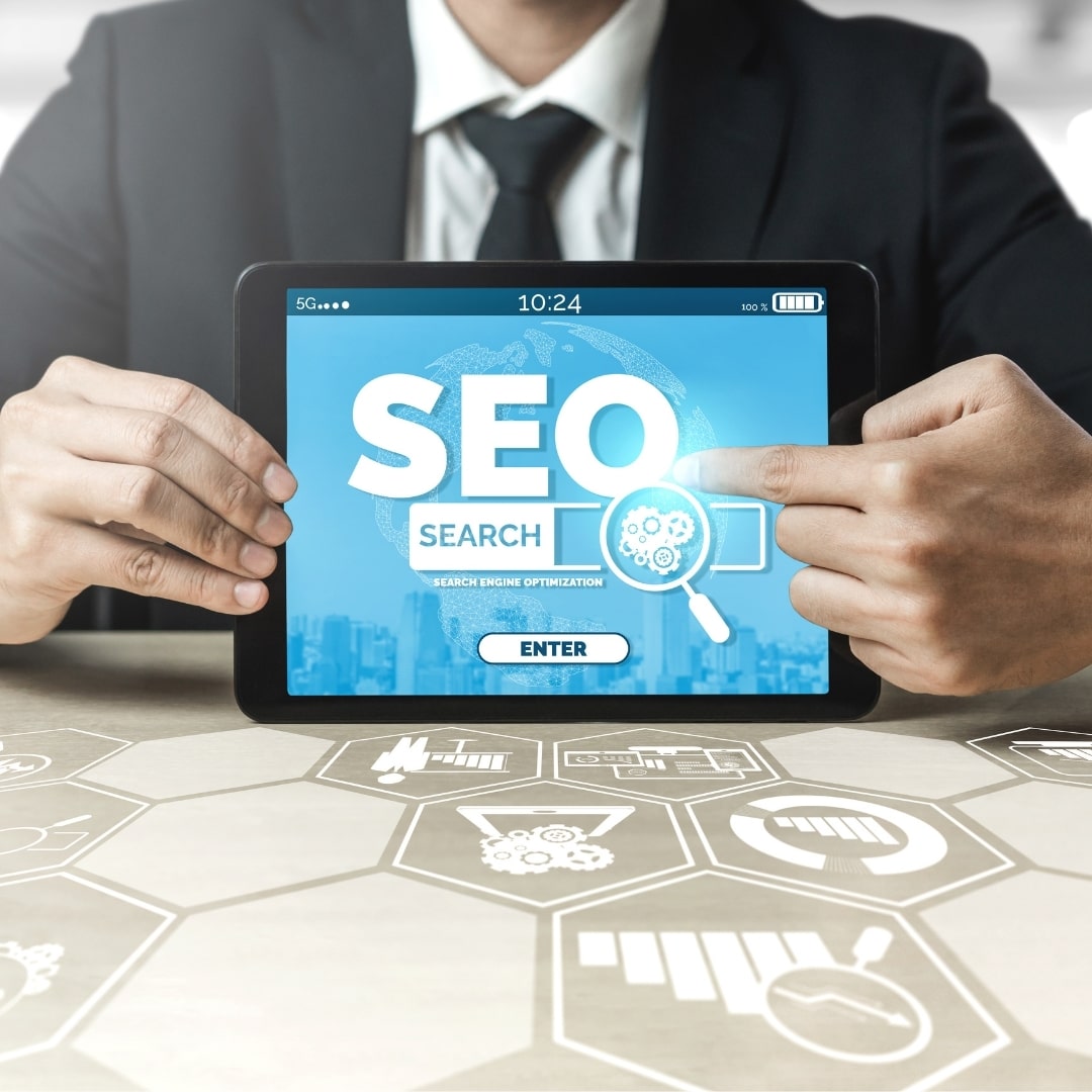 Tablet displaying SEO tools related to the SEO Checklist for Nonprofit Websites.